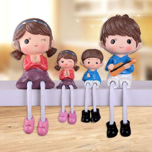 Hanging Legs Showpiece Cute Boy and Girl, Toy Cute Couple Statue Figurines Decorative for Home Decor, Living Room, Table Decoration, Gift for Girlfriend, Boyfriend