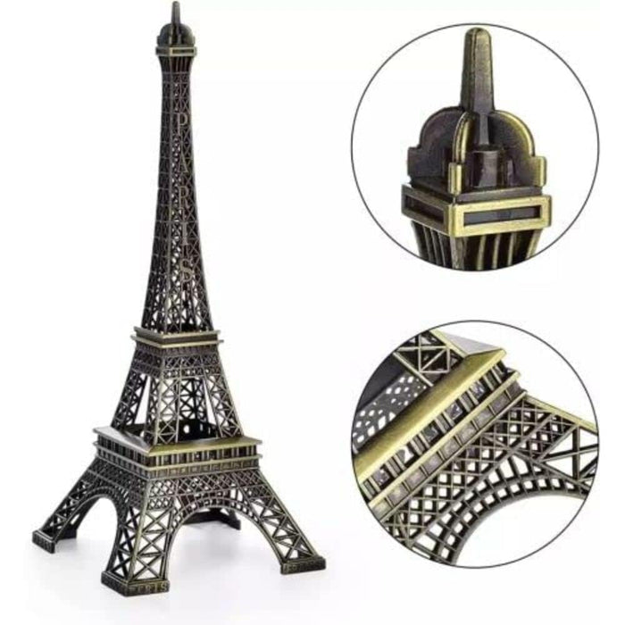 Metal Eiffel Tower Antique Vintage Statue for Room, Office, Decorative Showpeice for Home, Desk Decor, Table Stand Holder