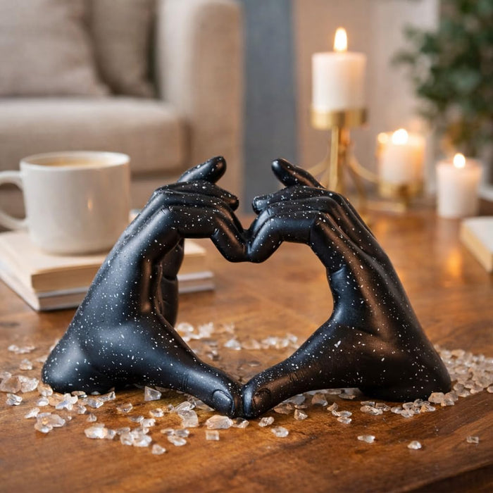 Heart Shape Resin Showpiece, Love, Home Decor Showpiece – Elegant Resin Art Design for Valentine, Bedroom Décor, Decorative Room Enhancement