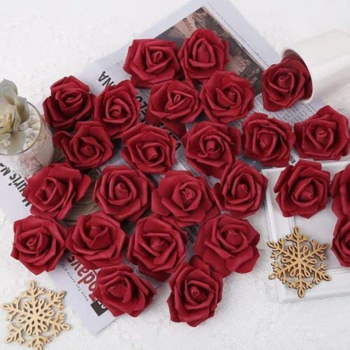 Artificial Floating Rose Flower Head Foam Big Fake Beach Water Flowers, Pooja Thali, Festival and Events, Home, Table, Badroom, Pooja room, Diwali decoration items and Diy Craft