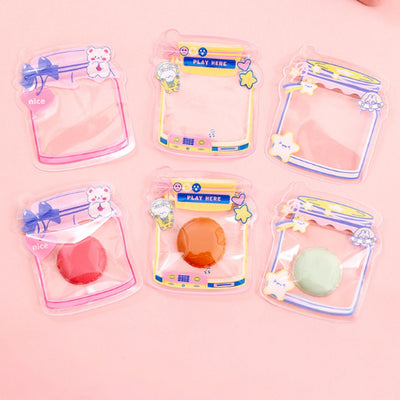 60 Pcs Small Random Color Jar Design Ziplock Pouches for Gifting, Return Gifts, Birthday, Baby Shower, Party Pouches | Chocolate & Dry Fruit Packing