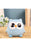 1 Piece Ceramic Blue Owl Design Gullak Piggy Bank for Rupees Savings - Coin Storage Tip Box Ideal for Kids and Adults - Money Kilona Pikibank ATM Coinbox Gulak (Pack of 1) (Blue)