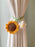 2 Pcs Artificial Sunflower Crochet Hanging Ornament for Home Decor | Handmade Sunflower Car Mirror Hanging Accessory | Crochet Flower Car Dashboard Decoration | Home, Window, Door