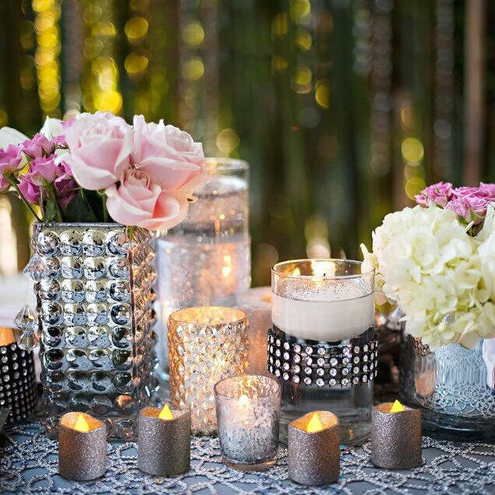 Acrylic Glitter Votive led Candle Tea Light Candle