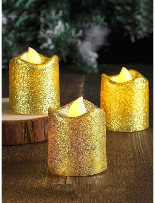 Acrylic Glitter Votive led Candle Tea Light Candle