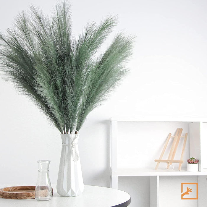 Artificial Big Pampas Grass Flowers Plant Home, Room, Office, Bedroom,Living Room, Table Decoration Craft Items Corner (Without Vase Pot) (32.5 Inch)