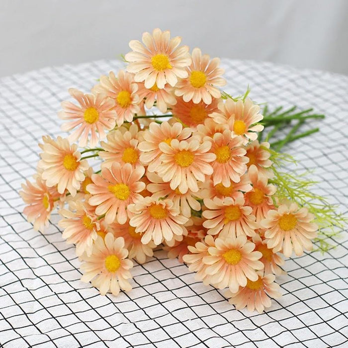 Artificial Daisy Sunflowers for Home Decor, Office, Living Room, Balcony, Wedding & Gifting | Realistic Faux Flower (Only Flower, No Vase)