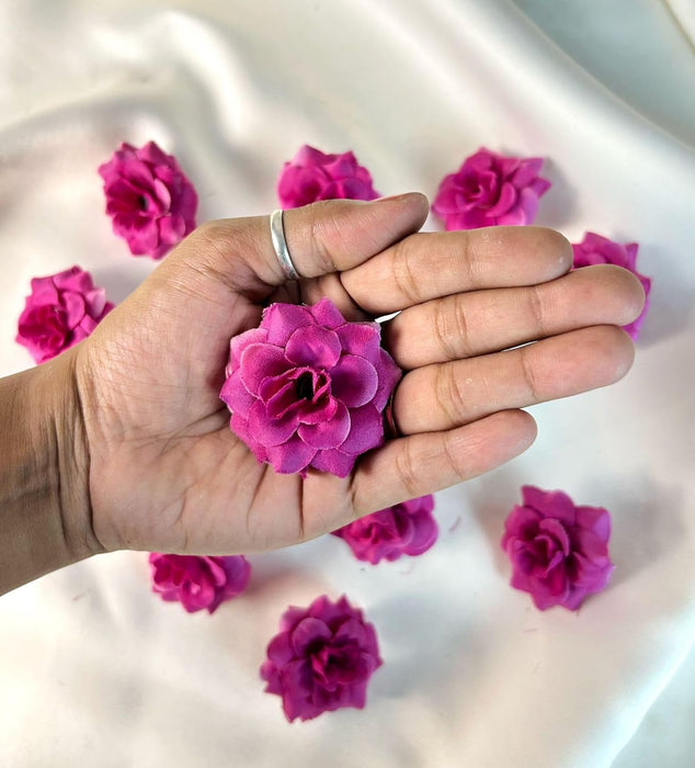 Artificial Eden Rose Flowers Head for Home Decoration and Craft (4 cm)