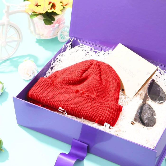 (26 x 21 x 11 cm) Multipurpose Decorative Folding Paper Cardboard/Rigid Box with satin ribbon,DIY Box for Gift Hamper,Valentine Gifting,Wedding gifing.
