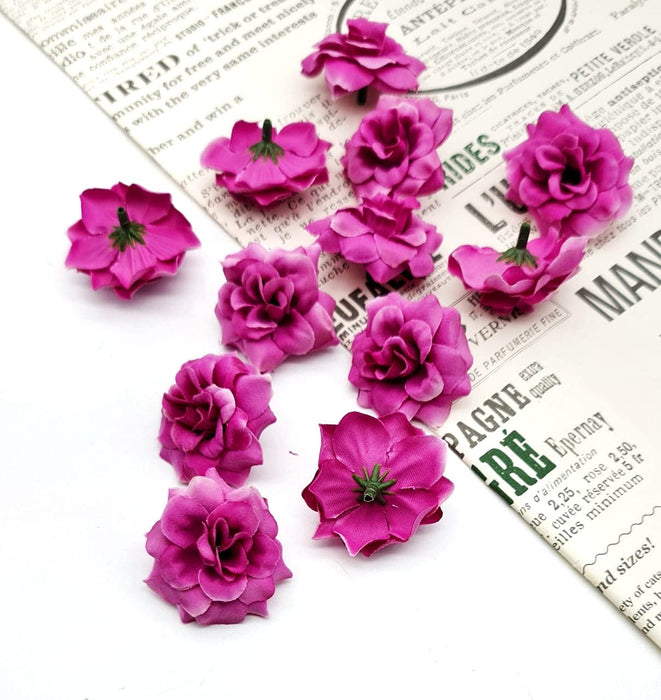 Artificial Eden Rose Flowers Head for Home Decoration and Craft (4 cm)