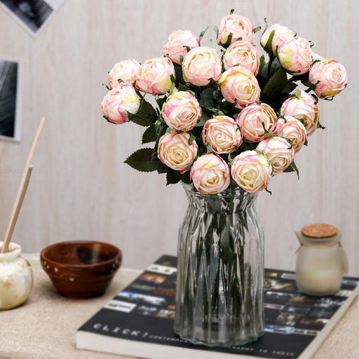 1 Bunch Artificial Rose Flower Stick for - Home, Office, Bedroom, Balcony, Table Display, Living Room Decoration and Craft Corner (Pack of 5 Sticks)