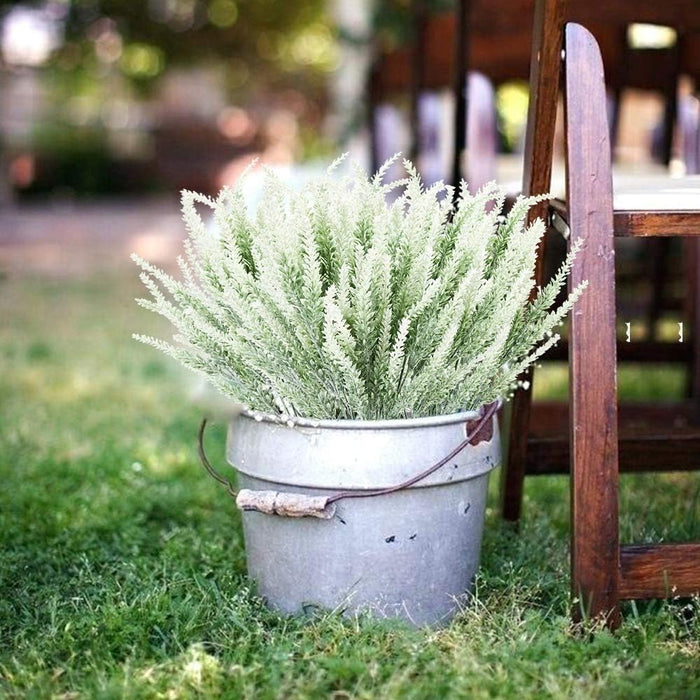Artificial Lavender Flower Bunches in Pot | Faux Plant for Home Decor, Living Room, Bedroom, Office, Tabletop & Gifting ( Without Pot) (37 cm)