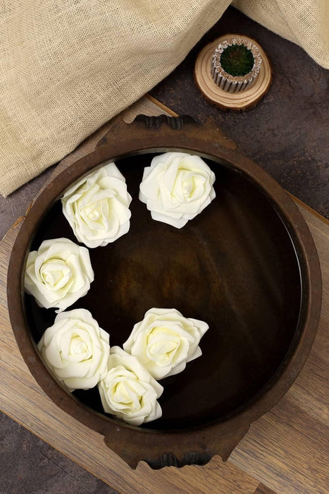Artificial Floating Rose Flower Head Foam Big Fake Beach Water Flowers, Pooja Thali, Festival and Events, Home, Table, Badroom, Pooja room, Diwali decoration items and Diy Craft