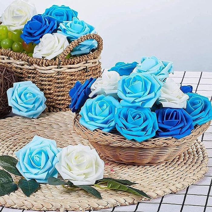 Artificial Floating Rose Flower Head Foam Big Fake Beach Water Flowers, Pooja Thali, Festival and Events, Home, Table, Badroom, Pooja room, Diwali decoration items and Diy Craft