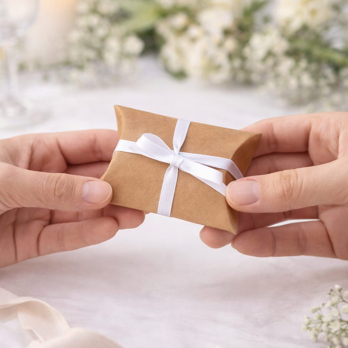 Brown Decorative Folding Paper  pillow Gift Boxes For Gifting, Chocolates, Dryfruits Items - Fancy Decorative packaging In Marriage, Pooja, Function, Birthday Packing