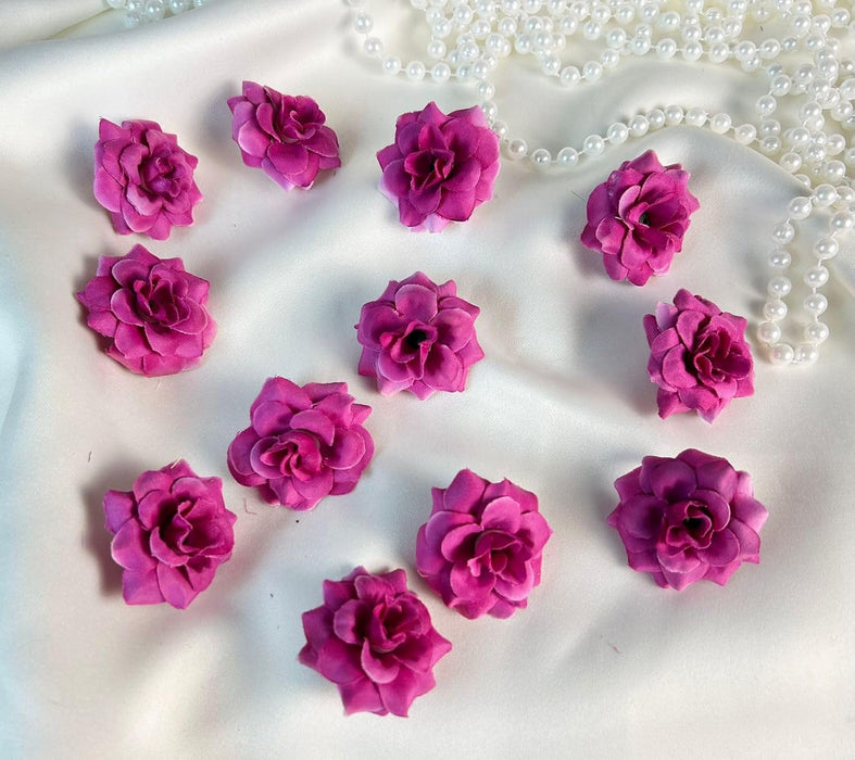 Artificial Eden Rose Flowers Head for Home Decoration and Craft (4 cm)