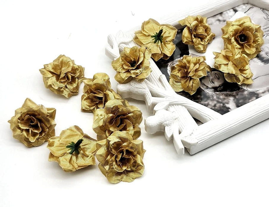 Artificial Eden Rose Flowers Head for Home Decoration and Craft (4 cm)