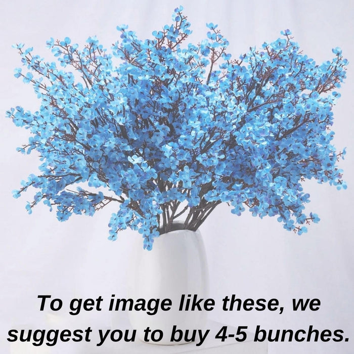 Artificial Babys Breath Gypsophila Fake Flowers bunch Decorative Items for Home,Room,Living Room Table,Diwali Decor (Without Vase Pot)