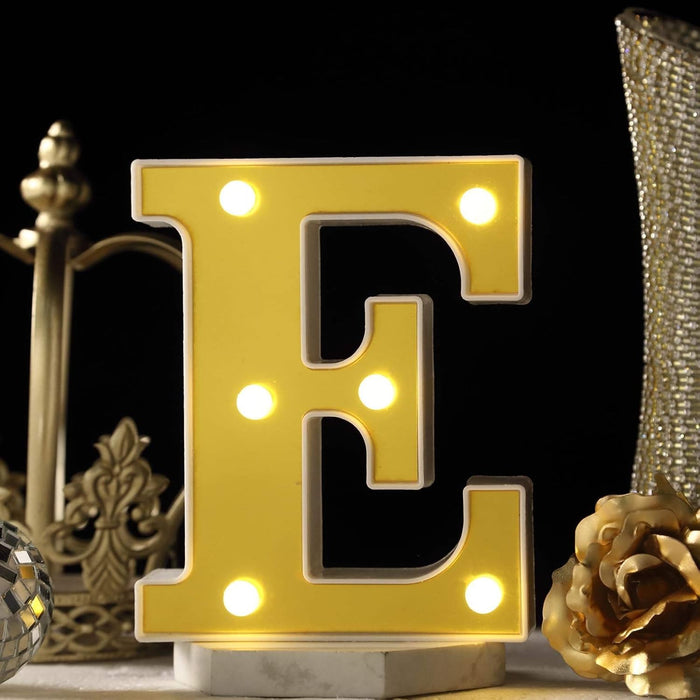 6 inch Marquee Alphabet Shaped Led Light for Home Decoration and Wall Lamp, White, 1 Piece