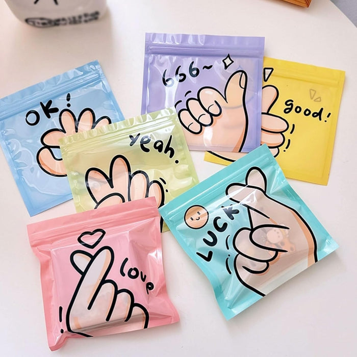 Small Random Color Koren Ziplock Pouches For Gifting, Return Gifts, Birthday, Baby Shower, Party Pouches | Chocolate & Dry Fruit Packing