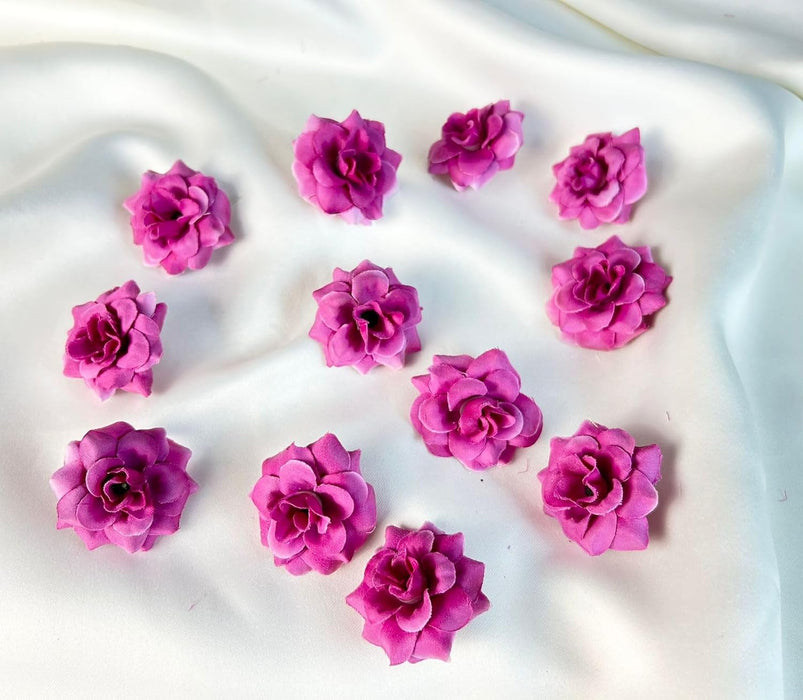 Artificial Eden Rose Flowers Head for Home Decoration and Craft (4 cm)