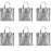 12 pcs Big Size Non Woven Fabric Bag With Handle 45.5 x 40 cm Gift Paper bag, Carry Bags, gift bag, gift for Birthday, gift for Festivals, Season's Greetings and other Events(Silver)(Pack of 12)