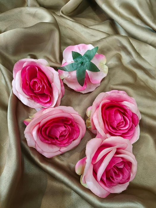 SATYAM KRAFT 12 pcs Artificial Flower Persian Buttercup Heads Rose Flowers for Home Decoration, Gift, Mandir Pooja Table, Cake Decor, Bouquet Making, Backdrop, DIY Art Craft (Pack of 12)