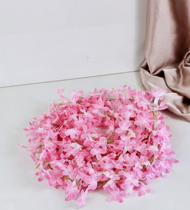 Artificial Ixora Flower Garlands, Wall Hanging decorative String Lines items for Anniversary Decoration, Home Decor, Pooja, Functions Decor (Small petals)