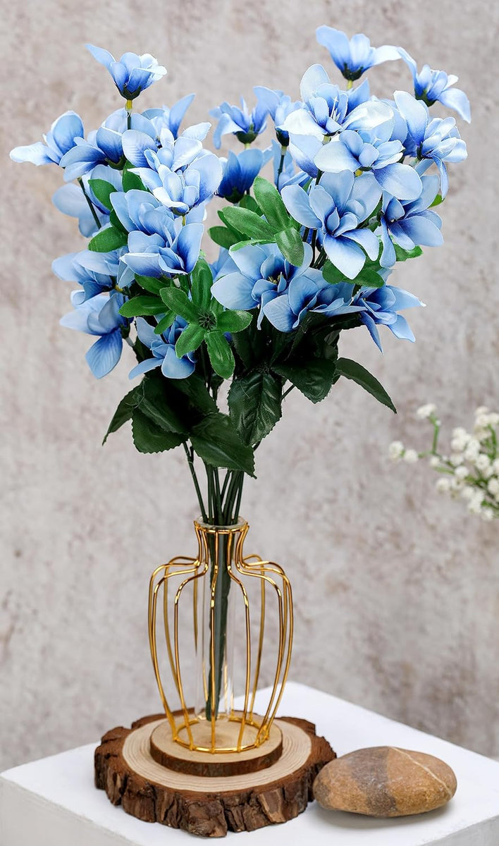 Pcs Artificial Fake Flowers Bunch decorative items for Diwali Home,Artificial Orchid Flower Bunch/Bouquet,Room, Office, Bedroom, Balcony, Living