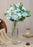 Artificial Peony Rose Flower Bunch for - Home, Office, Bedroom, Balcony,Table Display, Living Room Decoration and Craft Corner- (Without Vase)