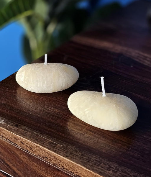 2 Pcs Scented Stone-Shaped Wax Candles | Realistic Rock Design | Fragrant Decorative Candles for Home Décor, Spa, Meditation & Gifting