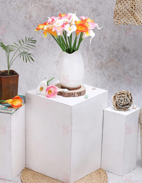Artificial Flower Rubber Lily Sticks for Bouquet Wedding Decoration, DIY Artificial Garland Supplies Lilly Flower Sticks.