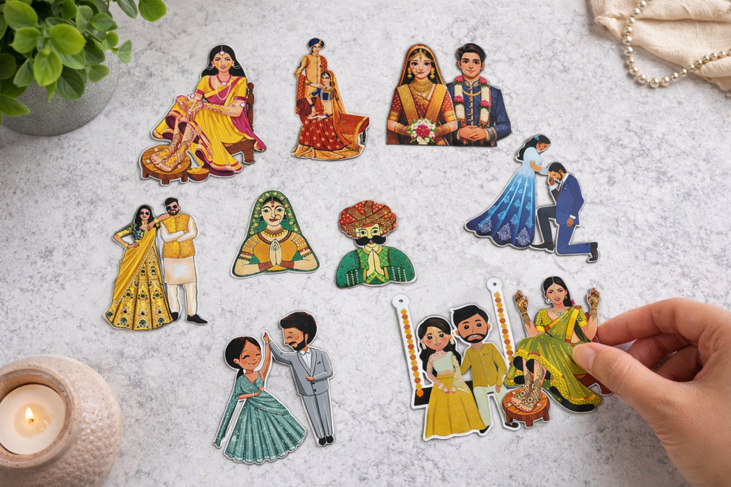 10 pcs Marriage/shadi cutout collection (random design)