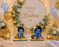 Baby Krishna and elephant MDF Cutouts with Stand | Perfect for Baby Shower, Janmashtami Decoration, Backdrop, Welcome Table & Showpiece