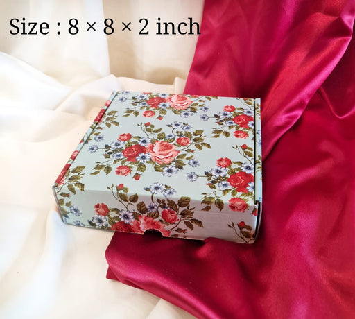 5 Pcs (8x 8 x 2 inch) Multipurpose Decorative Folding Paper Cardboard Box DIY Box for Gift Hamper,Wedding gifing.