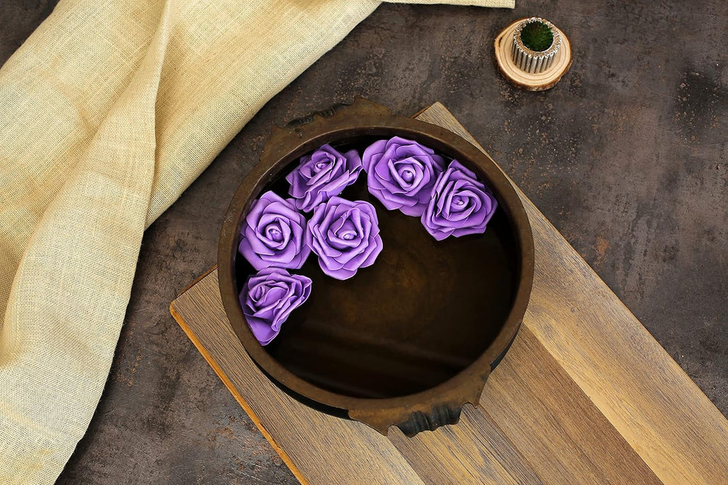 Artificial Floating Rose Flower Head Foam Big Fake Beach Water Flowers, Pooja Thali, Festival and Events, Home, Table, Badroom, Pooja room, Diwali decoration items and Diy Craft