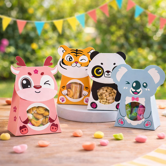 Satyam Kraft's Lion Animal Shape Folding Storage Paper Box, Perfect for Packing Chocolate, Dry Fruits, Birthday, Engagement, Return Gift, Baby Shower, Festivals