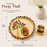 Elegant Plastic Pooja Thali Set with Decorative Kumkum Dabbi | 19 x 19 cm Raksha Bandhan Aarti Thali | Traditional Puja Thali for Rakhi, Ganesh Pooja, Diwali & Daily Worship