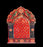 Round Ganpati Mandap with Stand – 18 Inch | Mandala & Peacock Theme + Jharokha Shape Option
