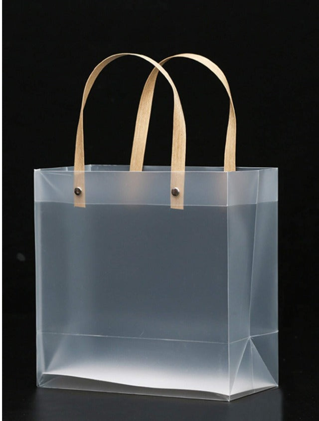 Big size 33 X 11 X 25 CM Translucent Bags Goodie Bags With Handle Gift bag hamper bag Carry Bags shopping gift bag gift for Gifting Presents