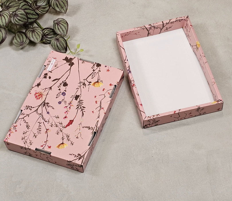 10 Pcs Multipurpose Decorative Folding Paper Box (without net and Twister) Rectangle Cardboard Box DIY Tray for Gift Hamper, Gifting (Cardboard Folding Paper Box),Room Hamper,Wedding Hamper