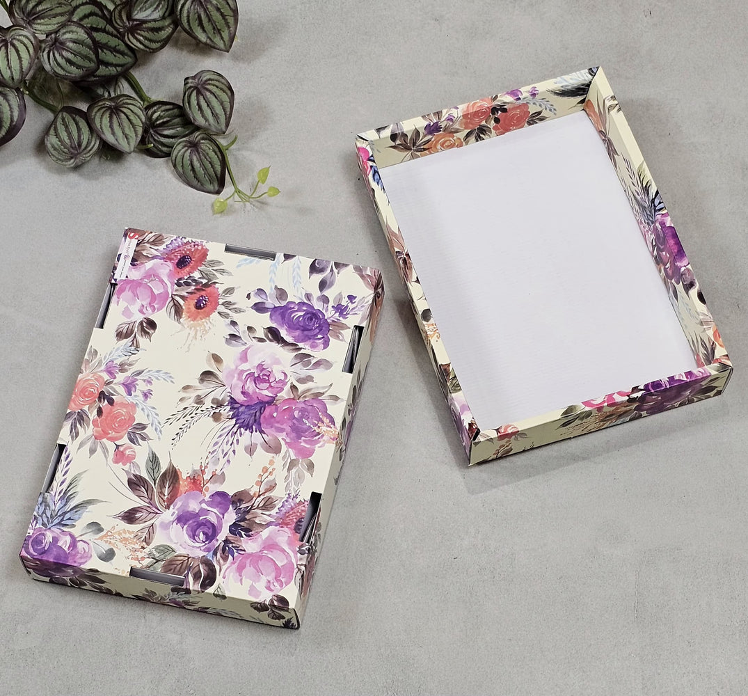 10 Pcs Multipurpose Decorative Folding Paper Box (without net and Twister) Rectangle Cardboard Box DIY Tray for Gift Hamper, Gifting (Cardboard Folding Paper Box),Room Hamper,Wedding Hamper