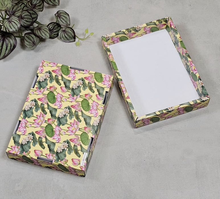 10 Pcs Multipurpose Decorative Folding Paper Box (without net and Twister) Rectangle Cardboard Box DIY Tray for Gift Hamper, Gifting (Cardboard Folding Paper Box),Room Hamper,Wedding Hamper