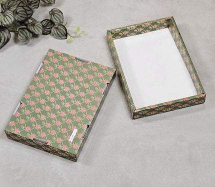 Multipurpose Decorative Folding Paper Box (without net and Twister) Rectangle Cardboard Box DIY Tray for Gift Hamper, Gifting (Cardboard Folding Paper Box),Room Hamper,Wedding Hamper