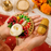Handcrafted Rakhi Roli Chawal Thali (4 inch) with Gatt Nariyel, Roli Chawal  | Festive Raksha Bandhan Platter