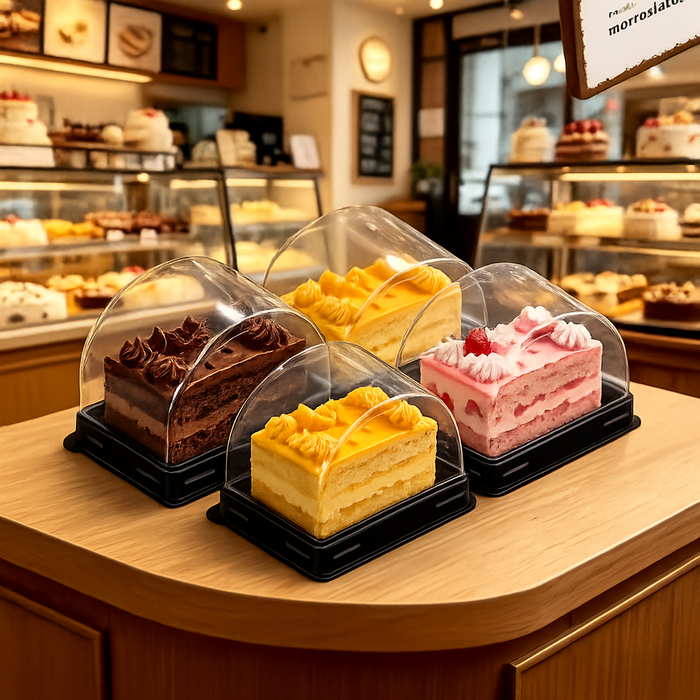 Mini Dome Shape Plastic Storage Box | Transparent Candy, Chocolate & Gift Packaging Container (White & Black Available)