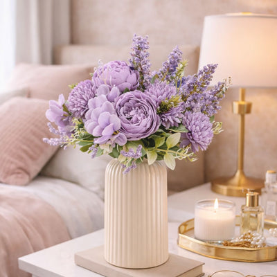 Artificial Multiflora Flower Roses Sticks Bunch decorative items for Decoration, Craft Items Corner (Without Vase Pot)