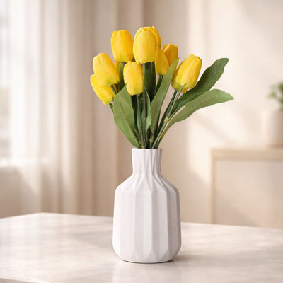 Artificial Tulip Lily Flower Sticks for Home Decor, Bedroom, Office, Living Room, Table Decor, Rakshabandhan Fetivals & Anniversary Decoration (without Vase Pot)