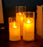 3 pcs Dancing Flameless Led Tea Light Piller Candle for Home Decoration, Gifting, House, Light for Balcony, Room, Birthday, Diwali, Festival Decorative(small,medium,large)