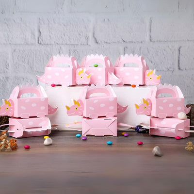 50 pcs Dinosaur Theme Favor Folding Storage Box for Return Gift, Birthday, Valentine's Day - Boxes, Perfect for Packing Chocolate, Dry Fruits, and Invitations